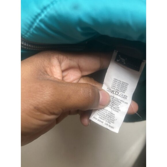 Oakley Women's Quilted Puffer Jacket Lightweight Polyester Teal Size L Zip Up - Picture 4 of 7